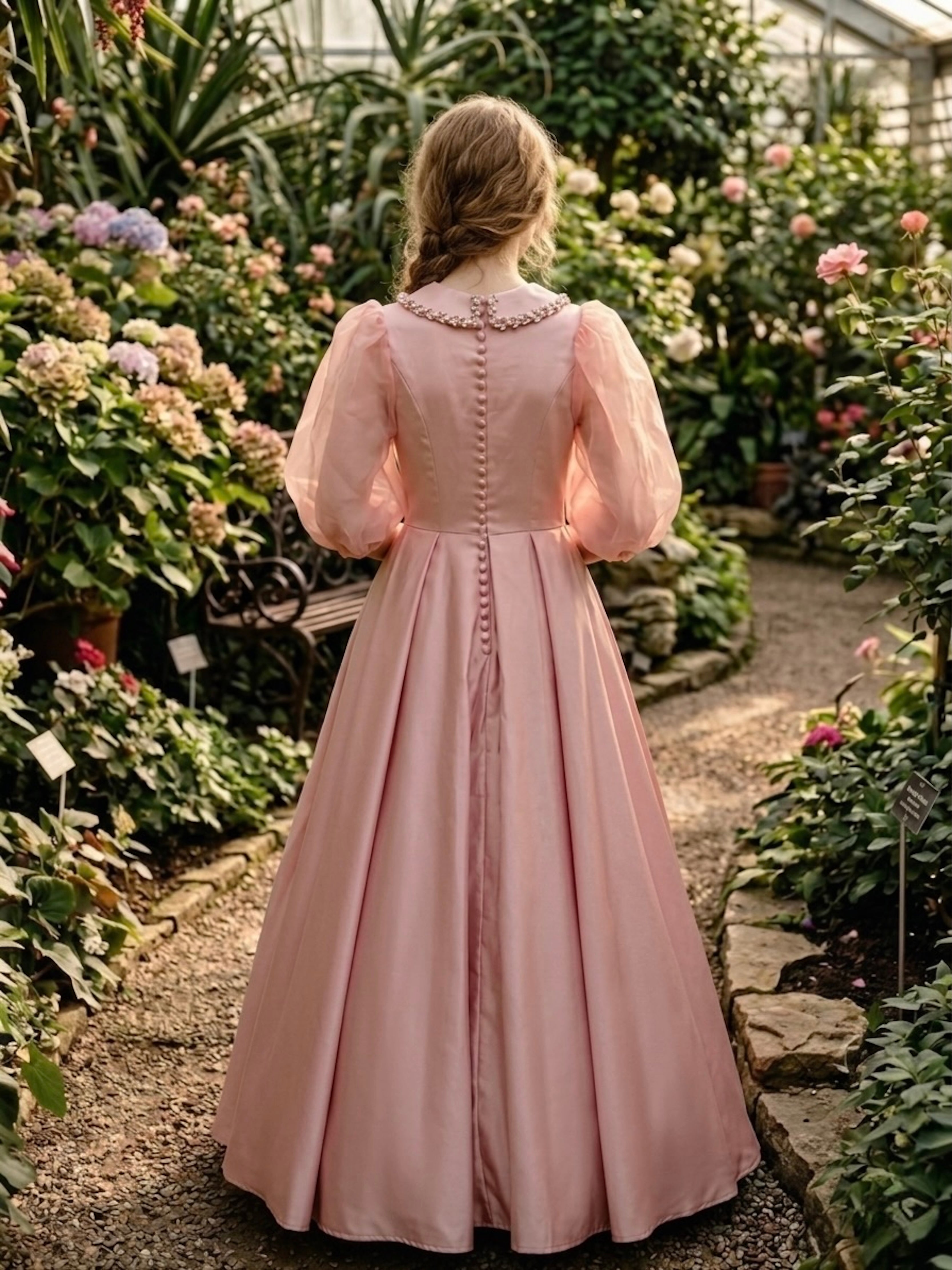 Dusty Rose Satin Rimlight Teen – Papillon Gowns