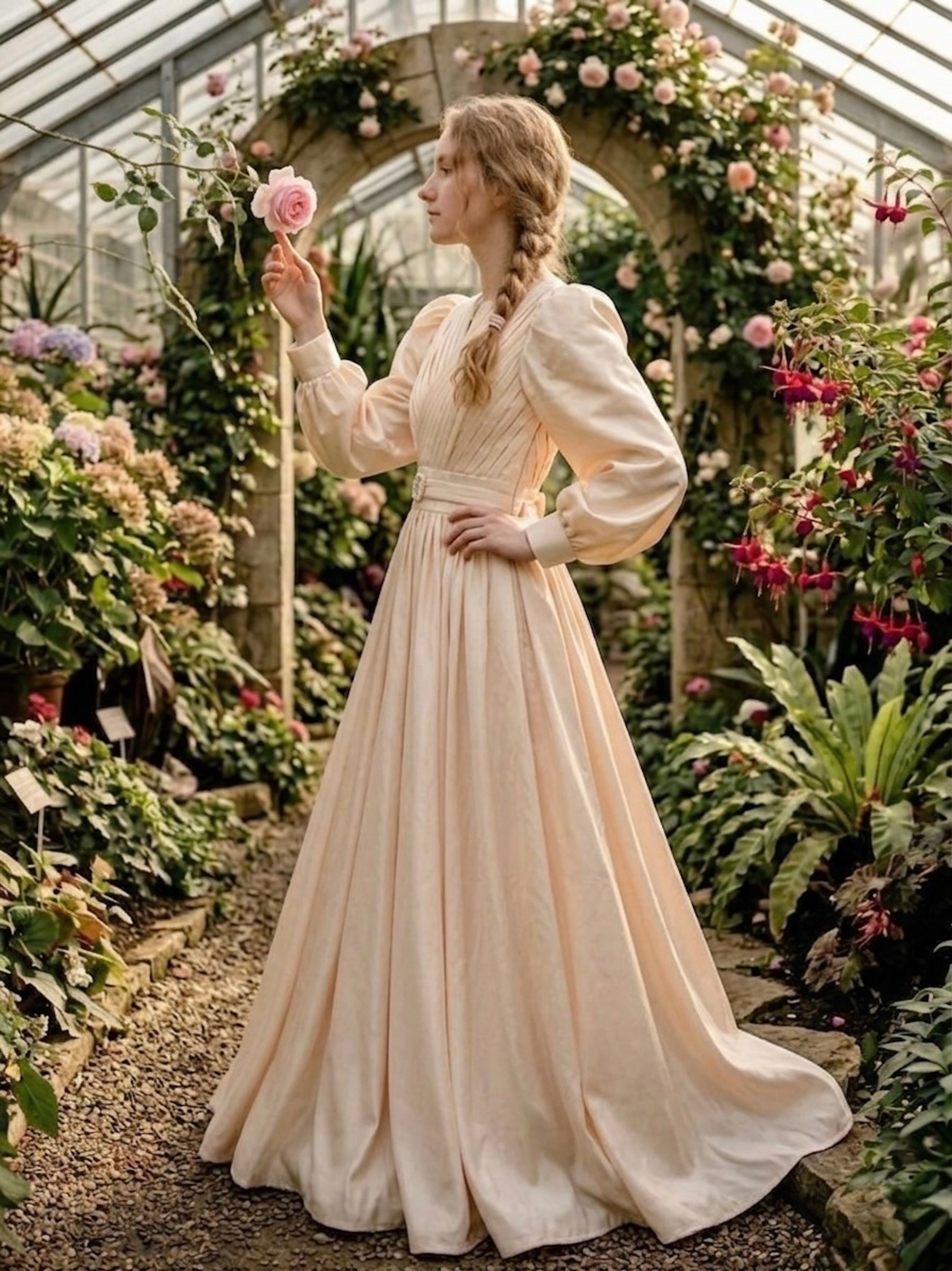 Cream Satin Cross‑Fold Teen