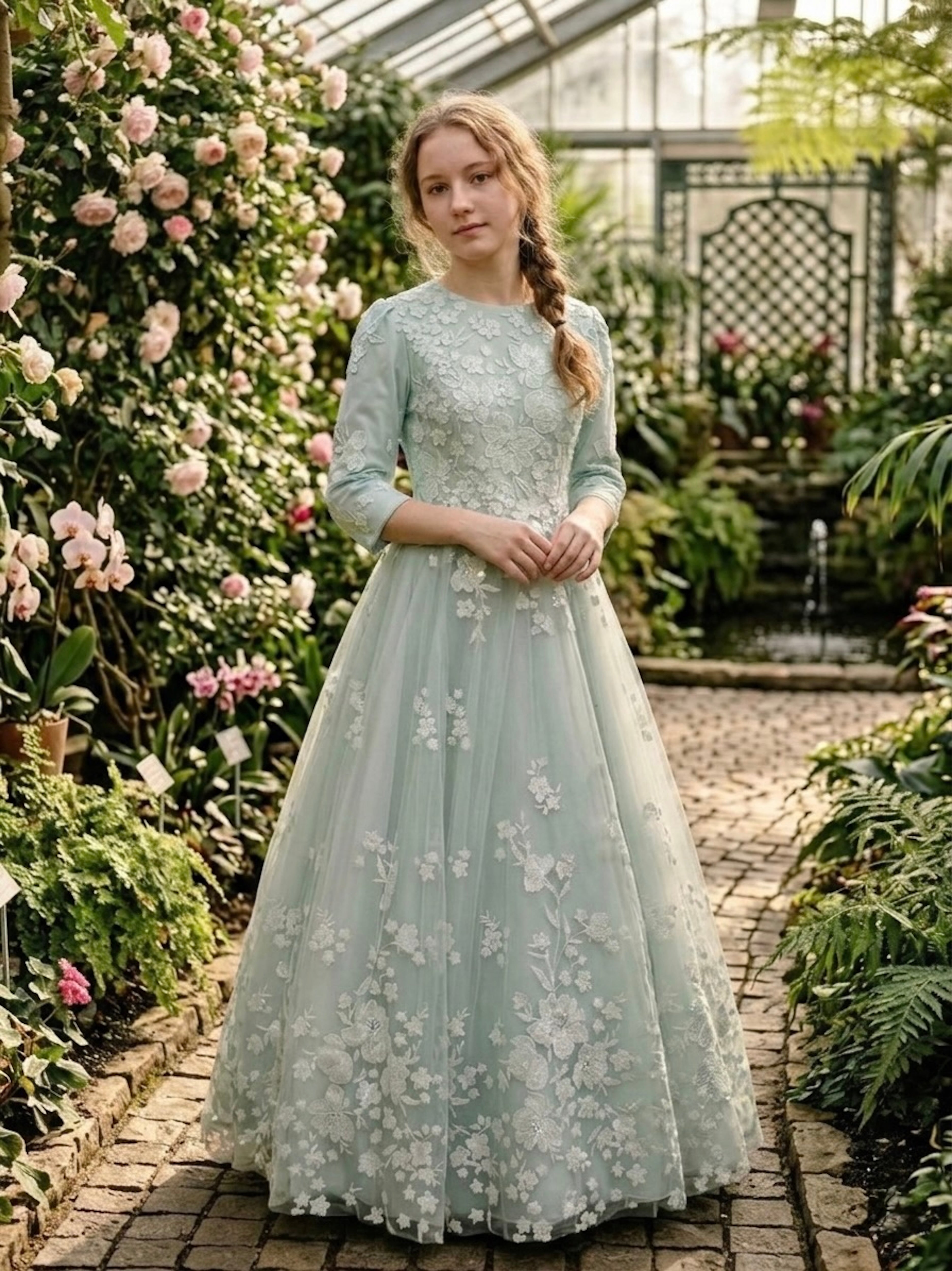 Mint Green Lace Fadeaway Teen