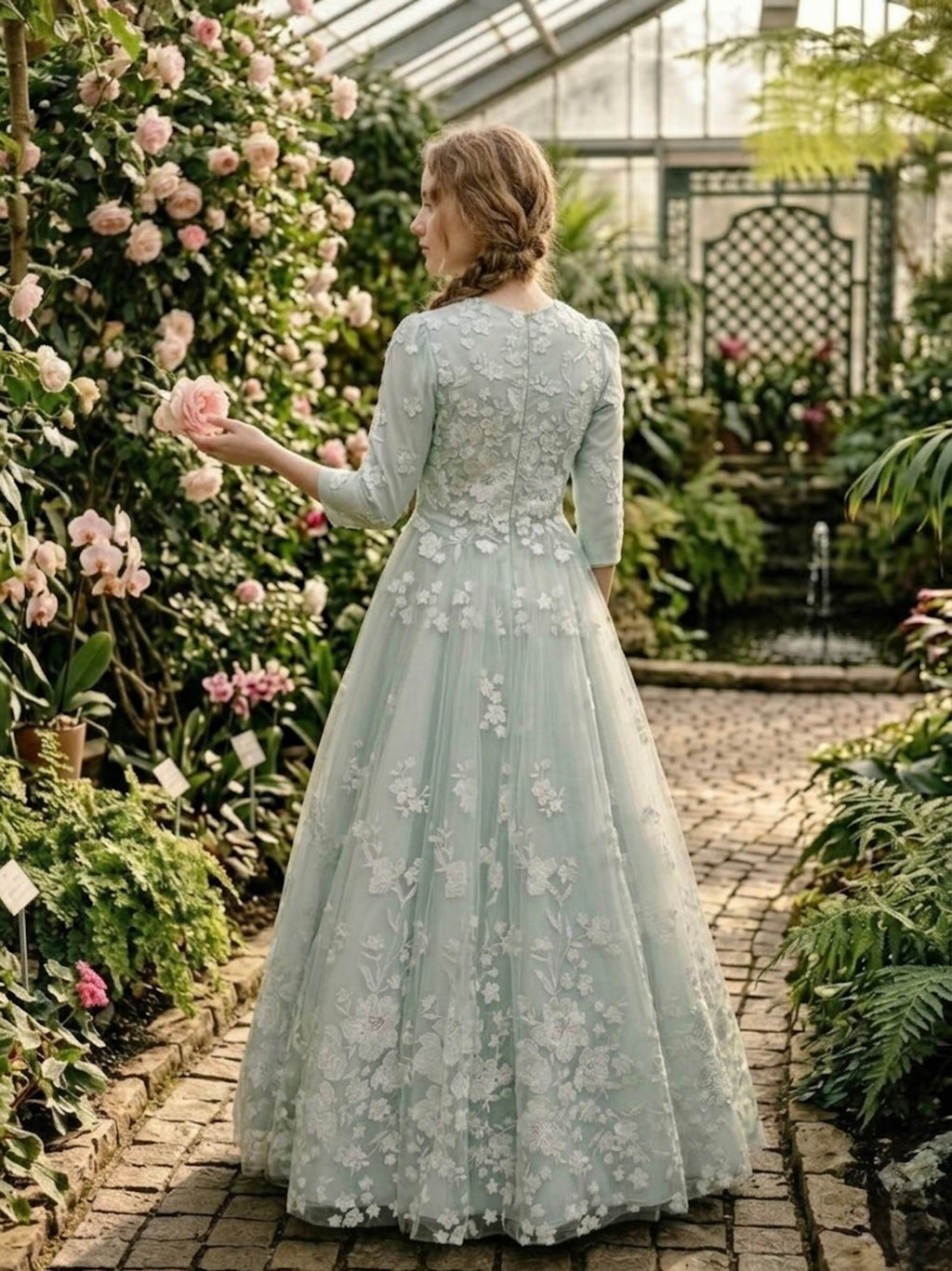 Mint Green Lace Fadeaway Teen