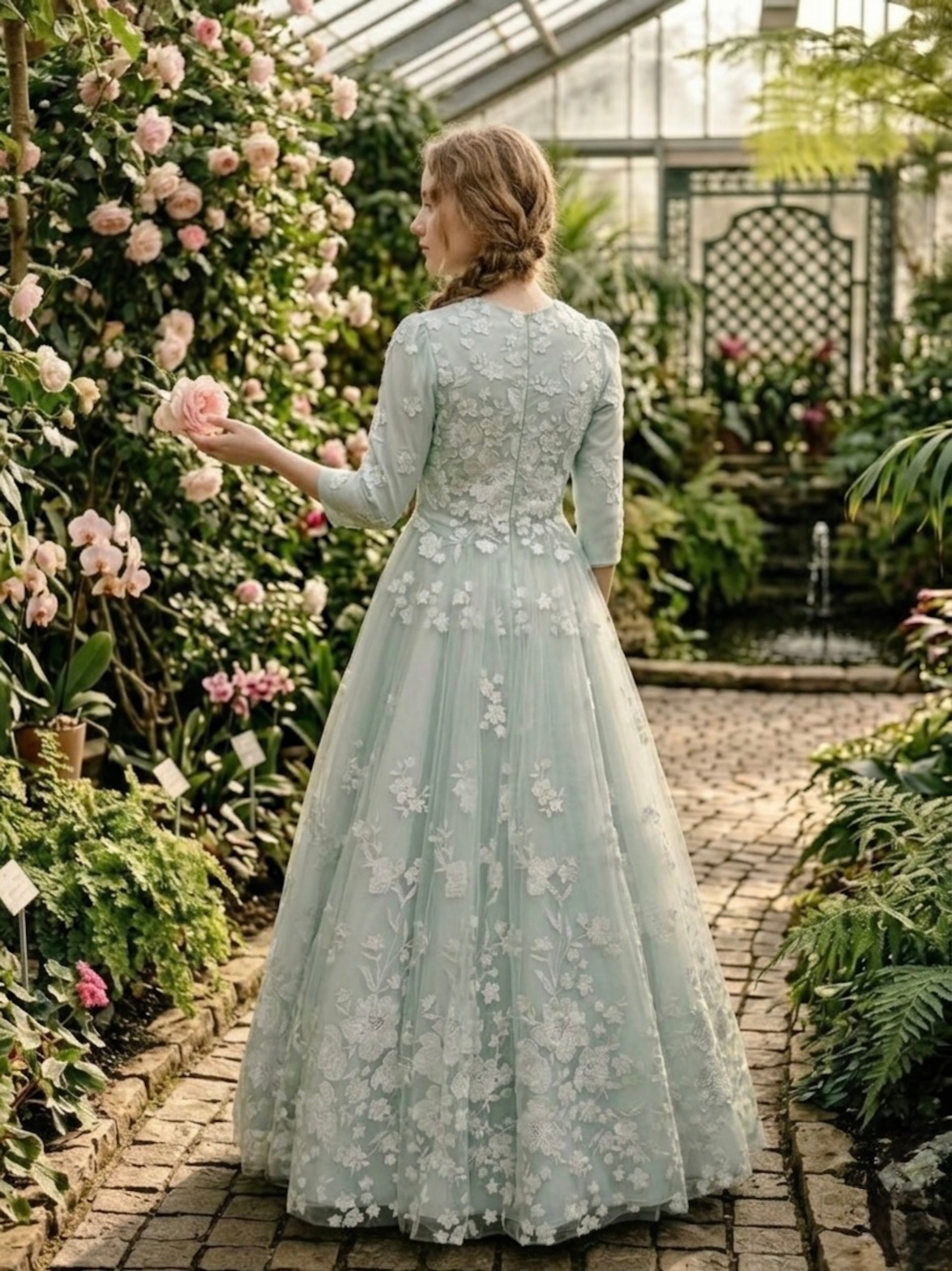 Mint Green Lace Fadeaway Teen