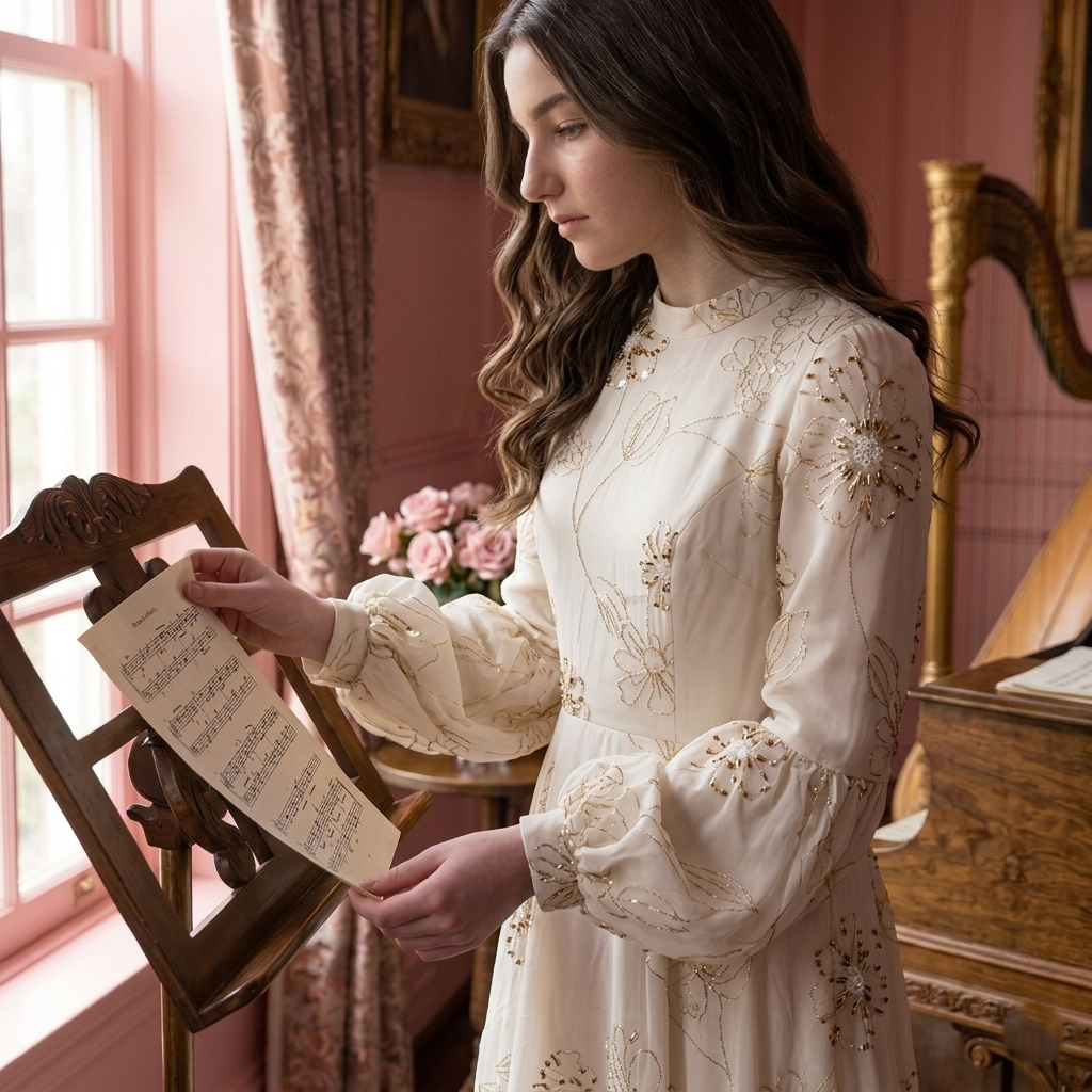 Champagne Chiffon Stitchbloom Teen