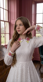 Ivory Lace Floral Edge Teen