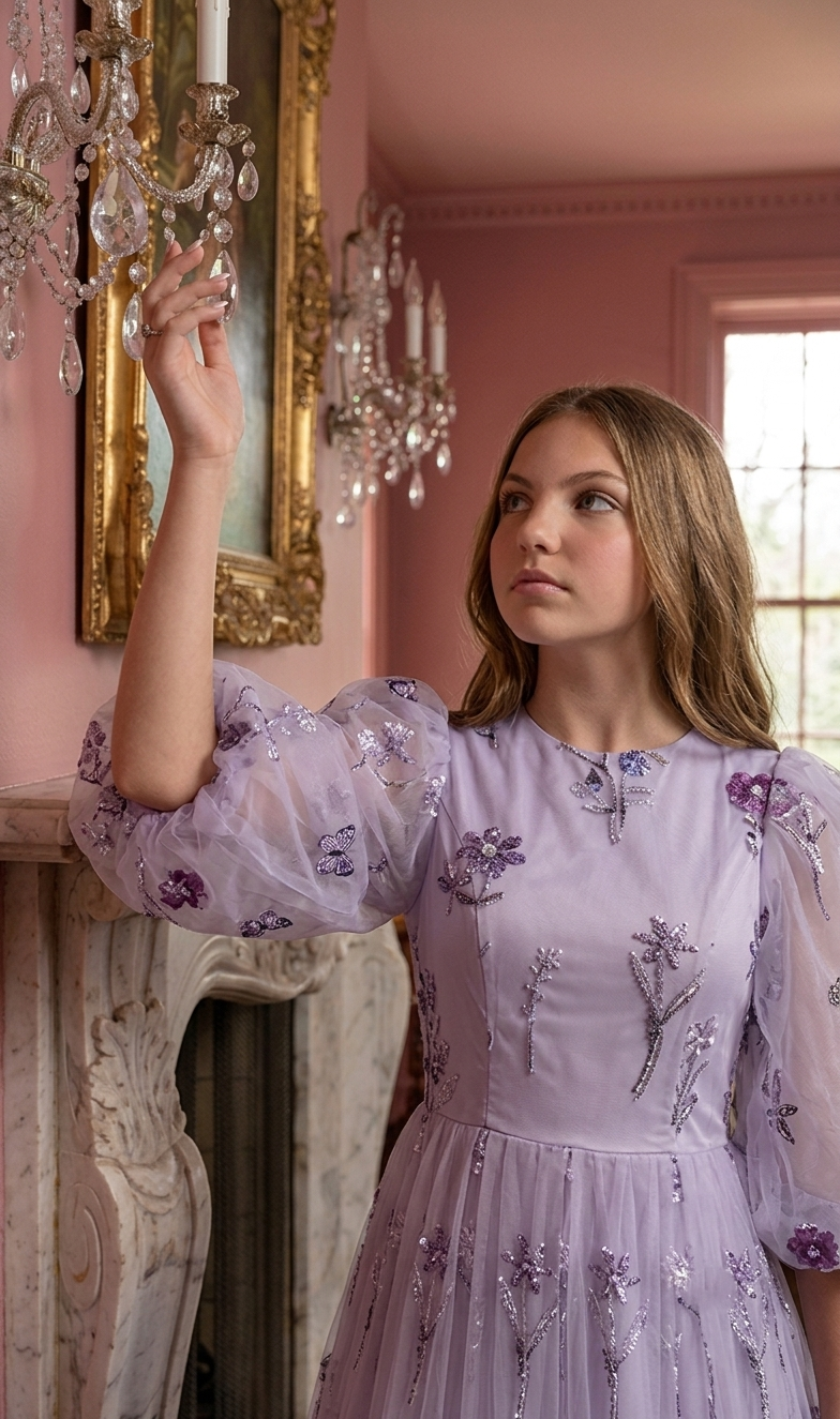 Lavender Butterfly Meadow Teen – Papillon Gowns