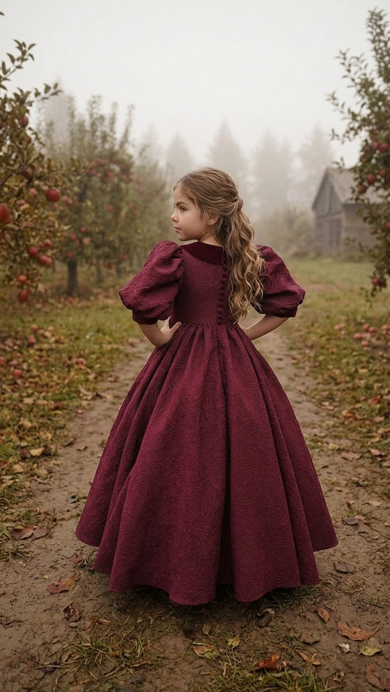 Burgundy Brocade Leaflet