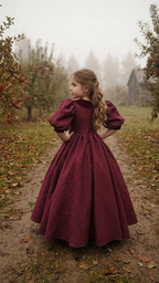 Burgundy Brocade Leaflet