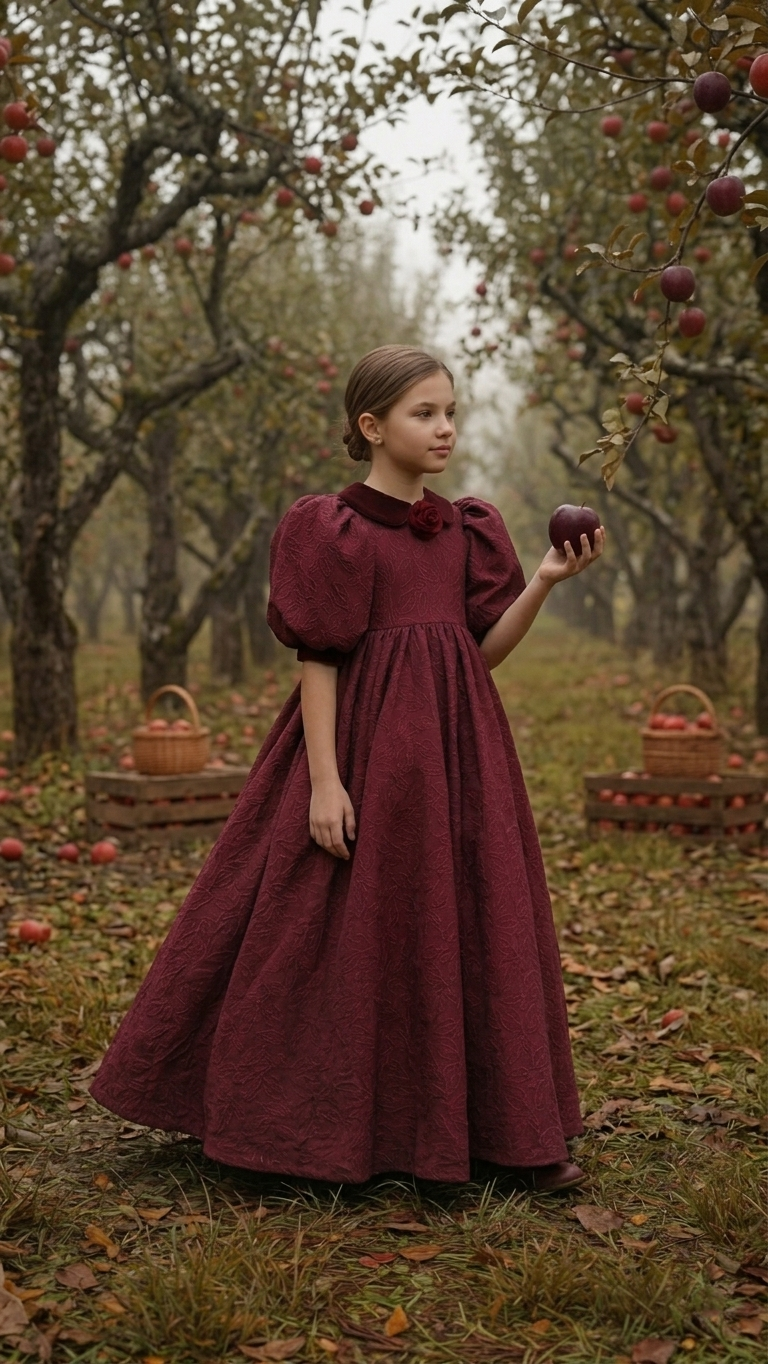 Burgundy Brocade Leaflet