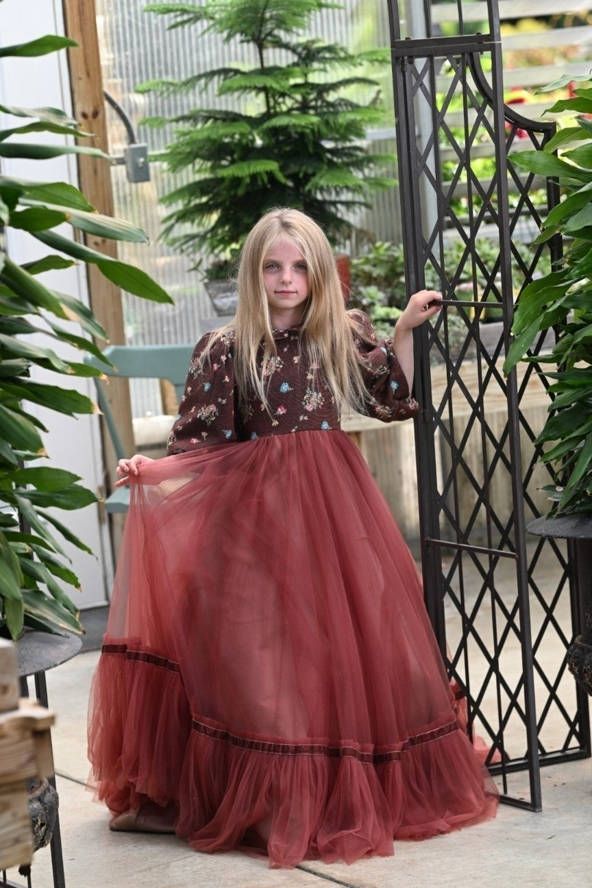 Brick Red Garden Brocade