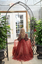 Brick Red Garden Brocade