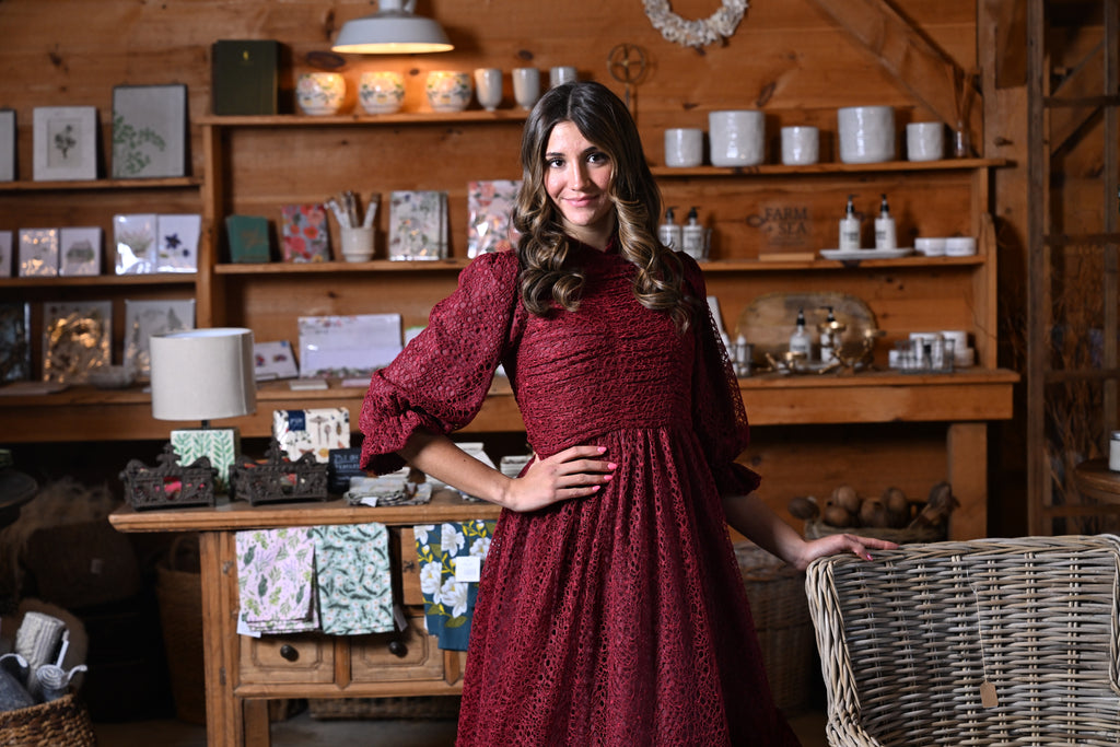 Burgundy Ruffle Looplace Teen