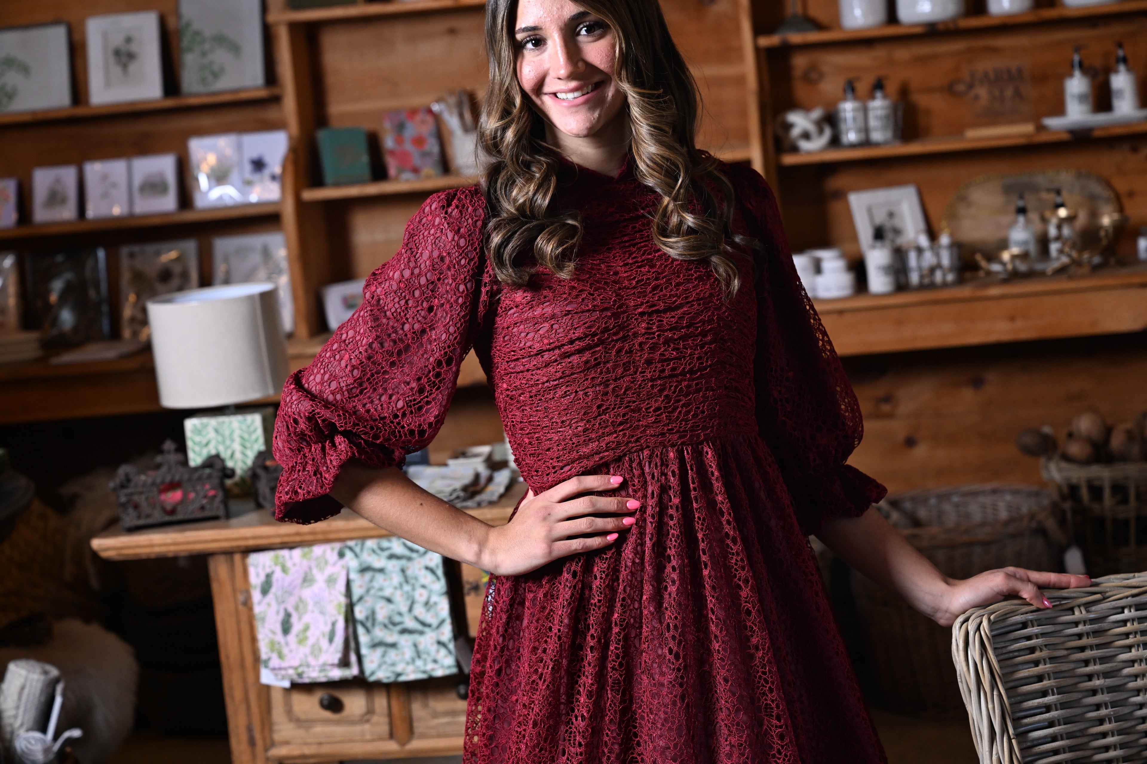 Burgundy Ruffle Looplace Teen
