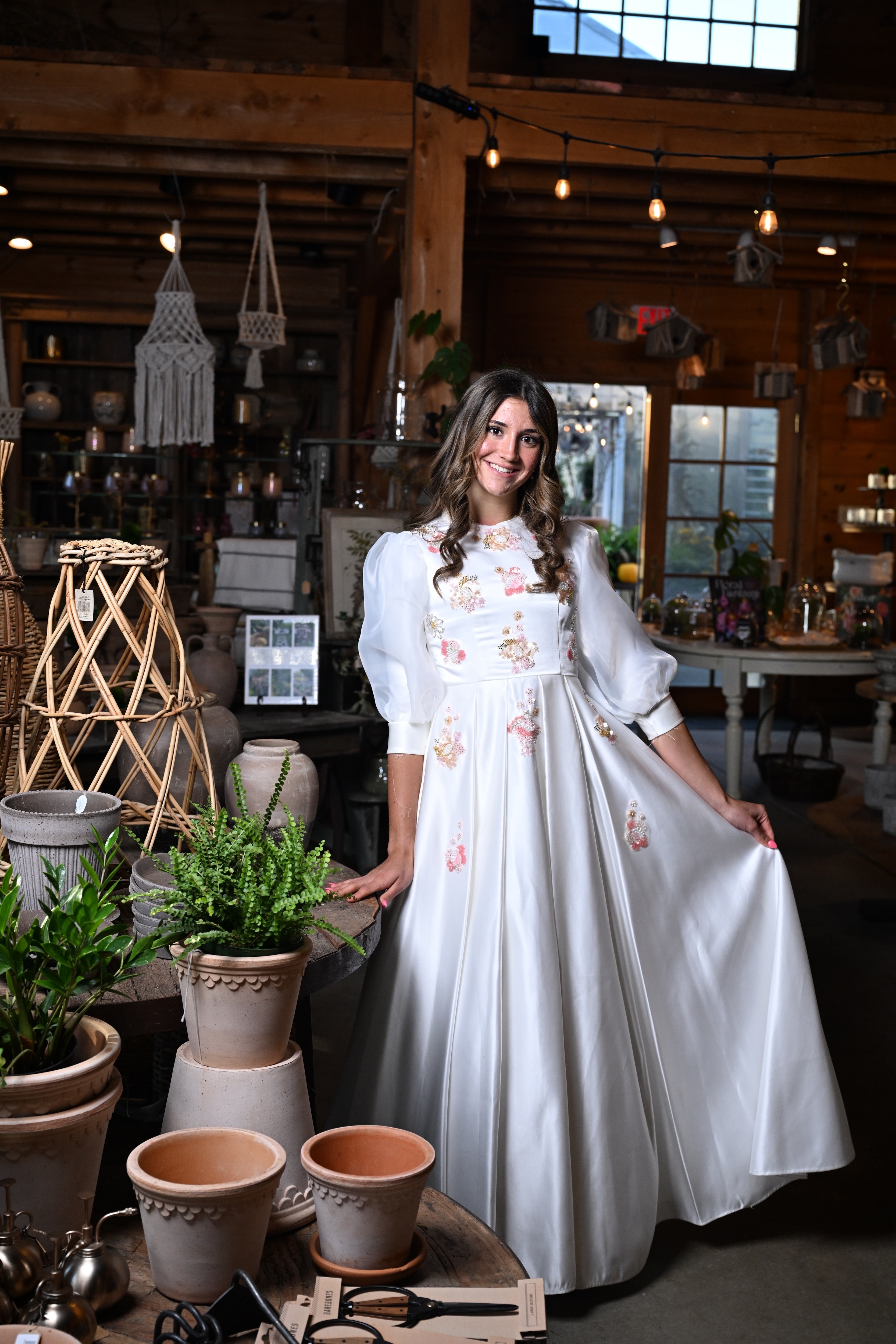 Ivory Satin Floret Teen