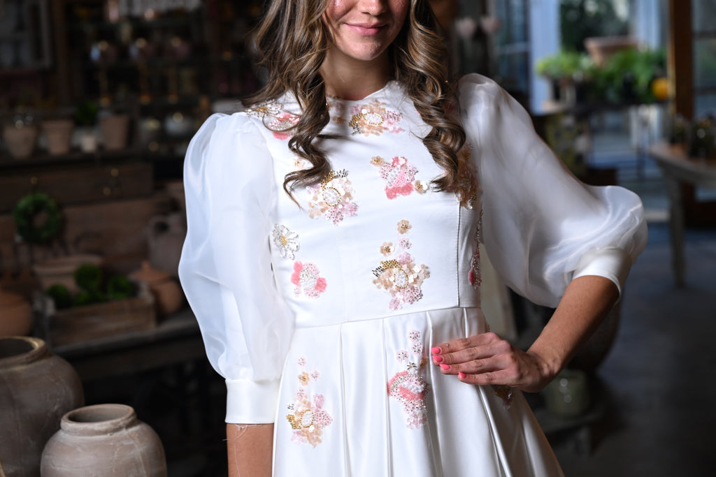 Ivory Satin Floret Teen