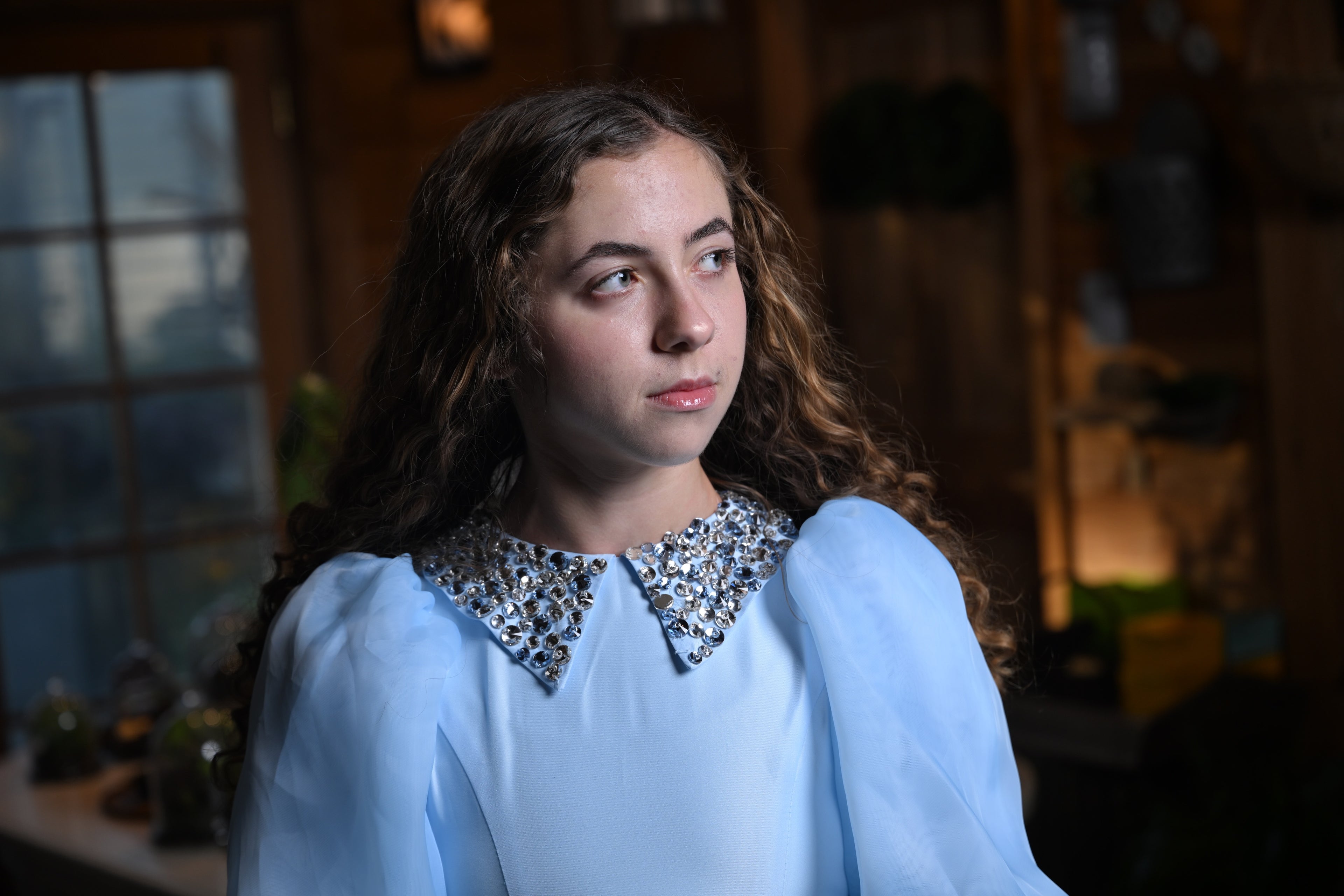 Light Blue Crystal Collar Teen