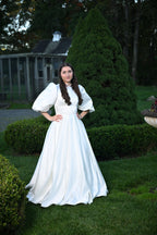 Ivory Satin Cinchwaist Teen