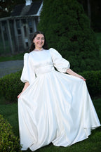 Ivory Satin Cinchwaist Teen