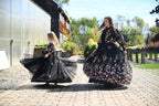 Black Dainty Daisy Teen & Black Scattered Stardust