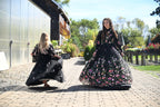 Black Dainty Daisy Teen & Black Scattered Stardust