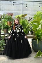 Black Garden Applique Teen