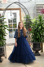 Royal Blue Garden Brocade