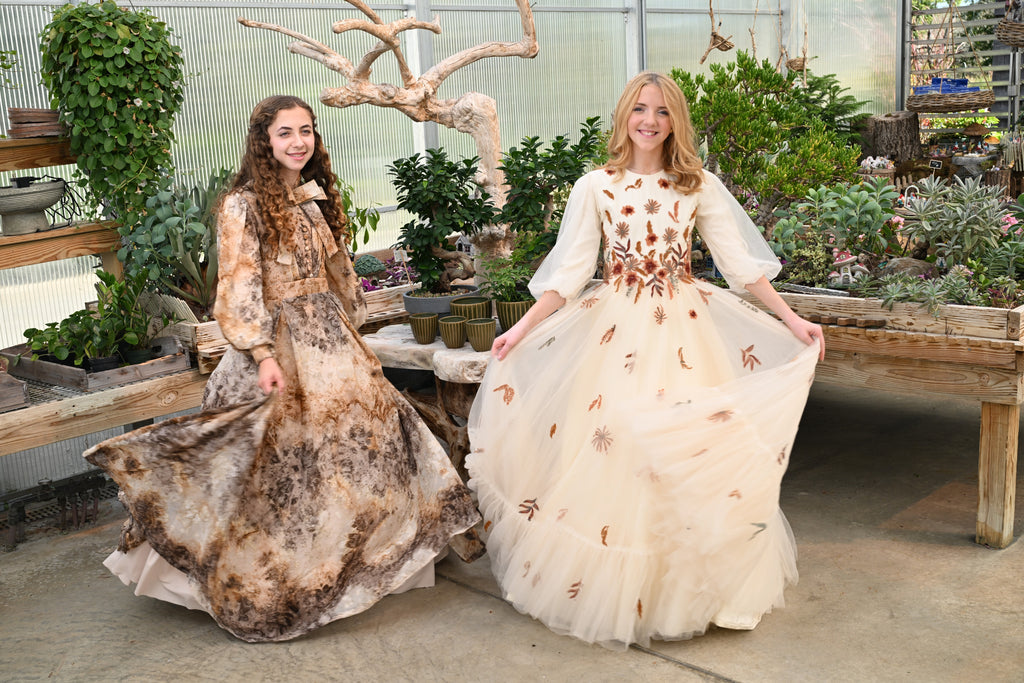 Autumn Foliage Teen & Cocoa Whirl Chiffon Teen