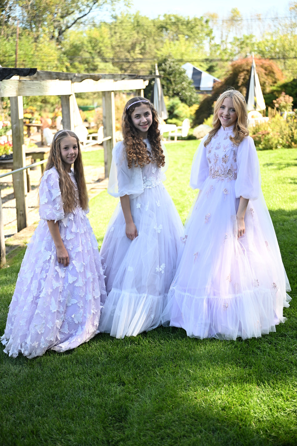 Lavender Sparkle Fade Teen & Lavender Lacefall Teen & Lavender Flutter