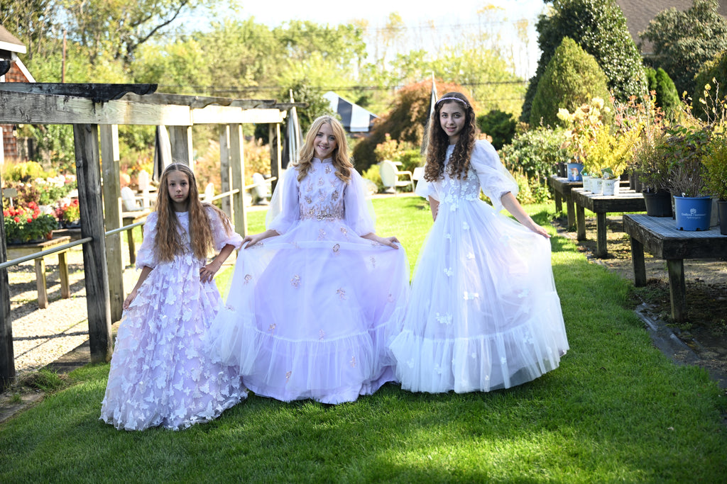 Lavender Sparkle Fade Teen & Lavender Lacefall Teen & Lavender Flutter