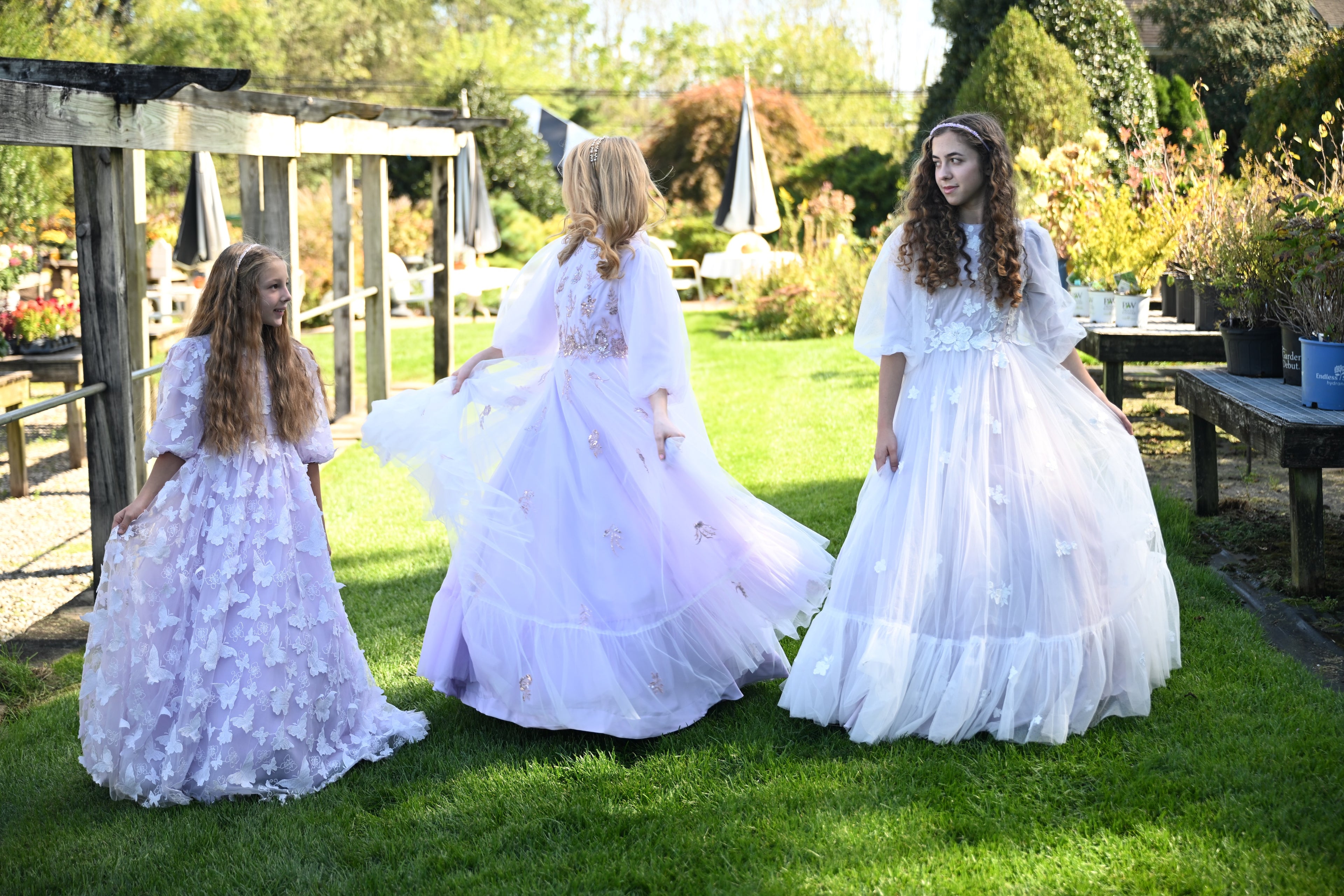 Lavender Sparkle Fade Teen & Lavender Lacefall Teen & Lavender Flutter