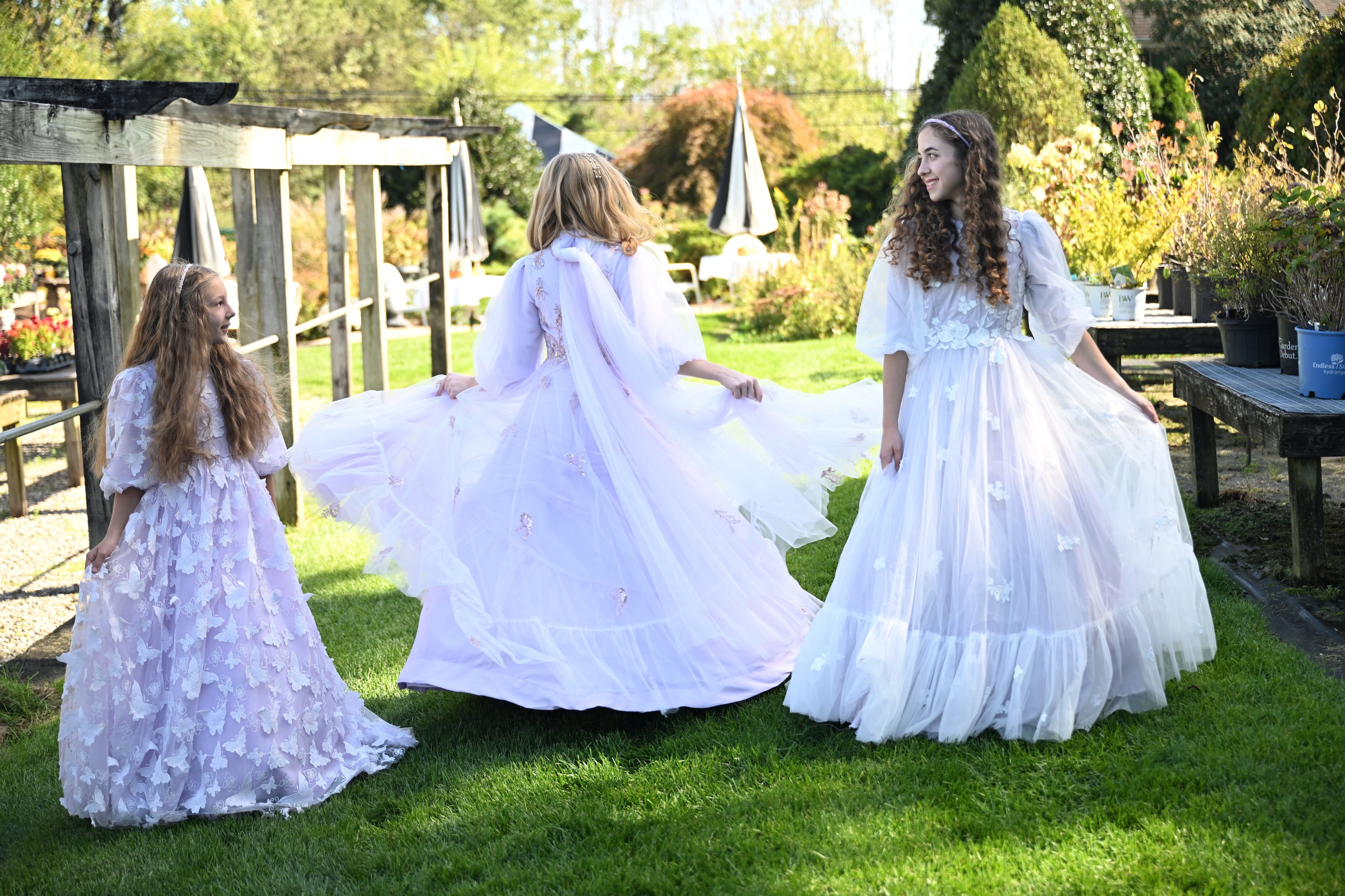 Lavender Sparkle Fade Teen & Lavender Lacefall Teen & Lavender Flutter