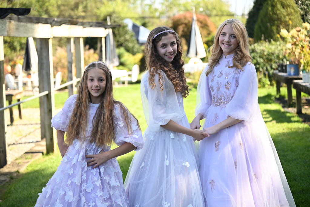 Lavender Sparkle Fade Teen & Lavender Lacefall Teen & Lavender Flutter