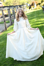 Cream Honeycomb Textured Teen