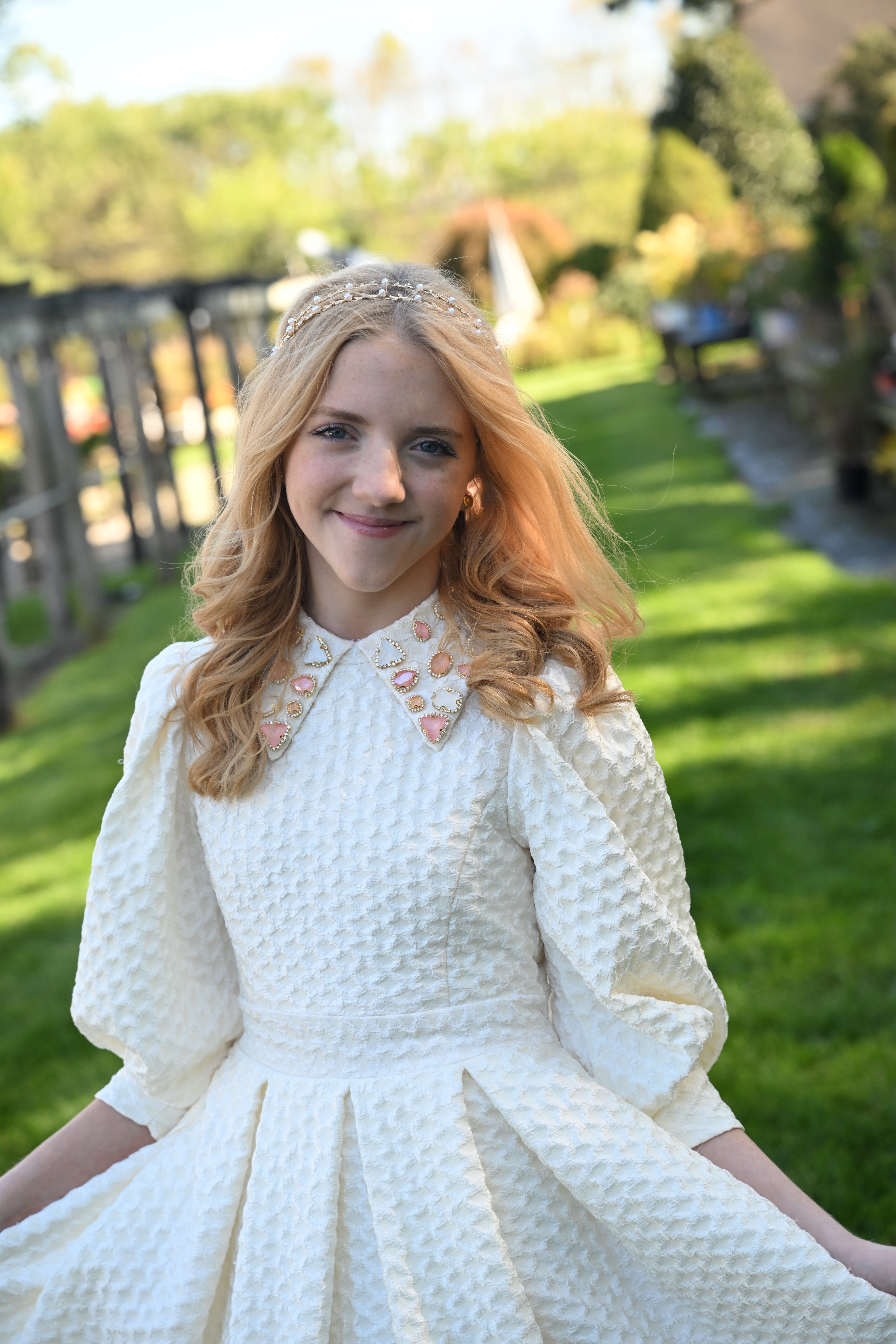 Cream Honeycomb Textured Teen