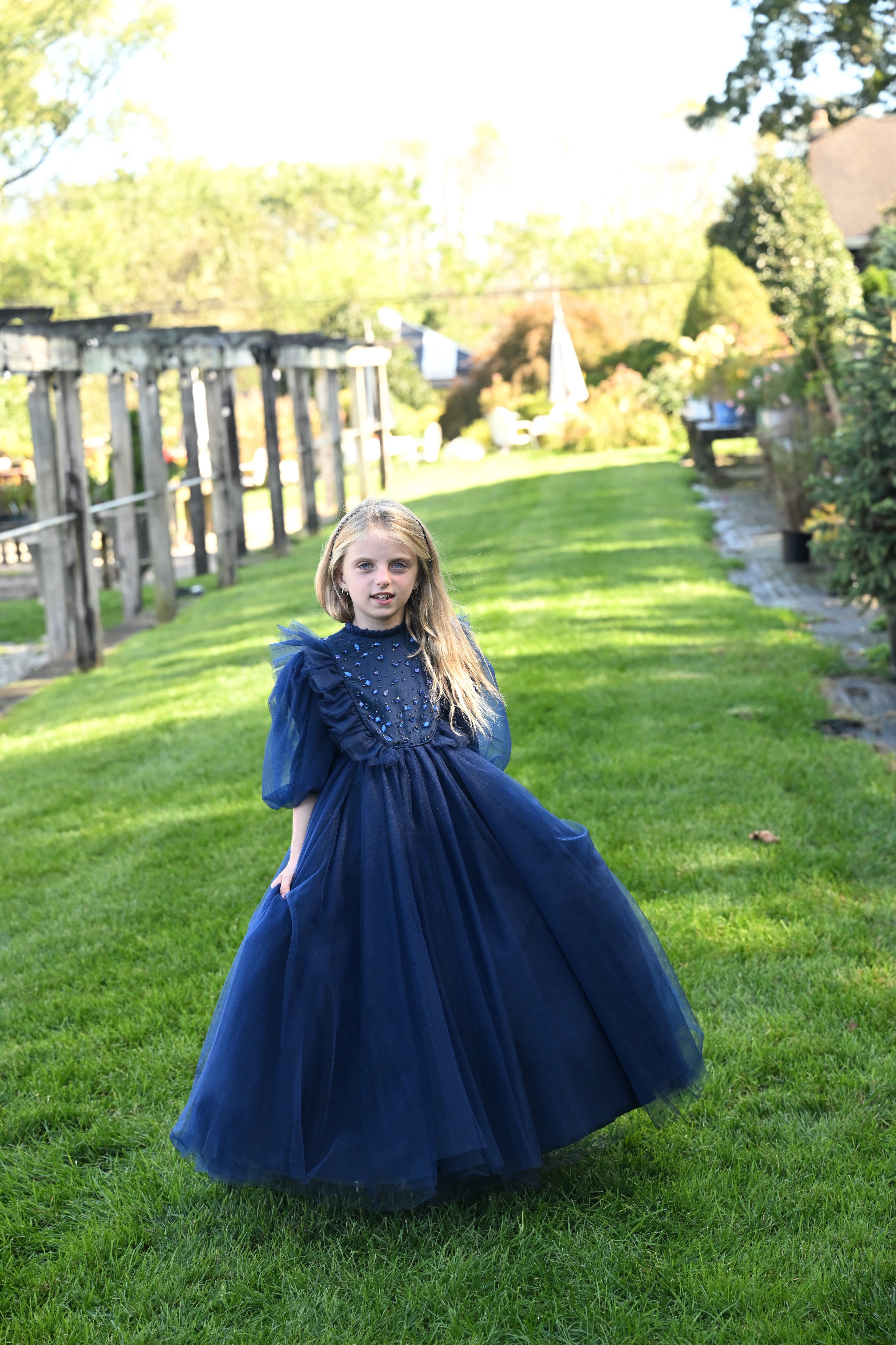 Navy Twinkle Frill
