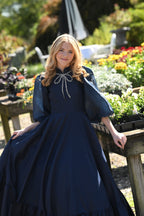 Navy Satin Bowdrop Teen