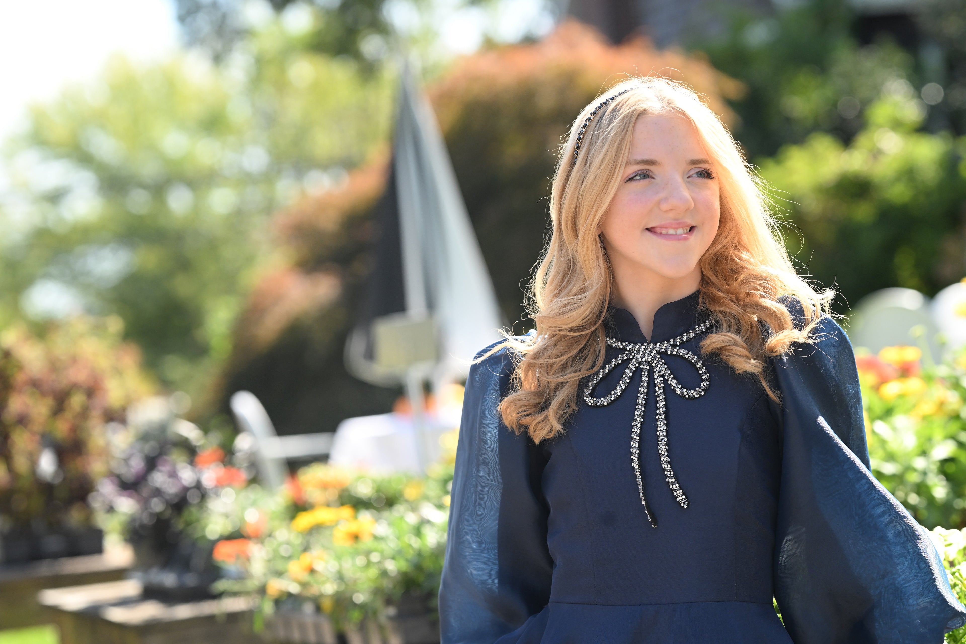 Navy Satin Bowdrop Teen