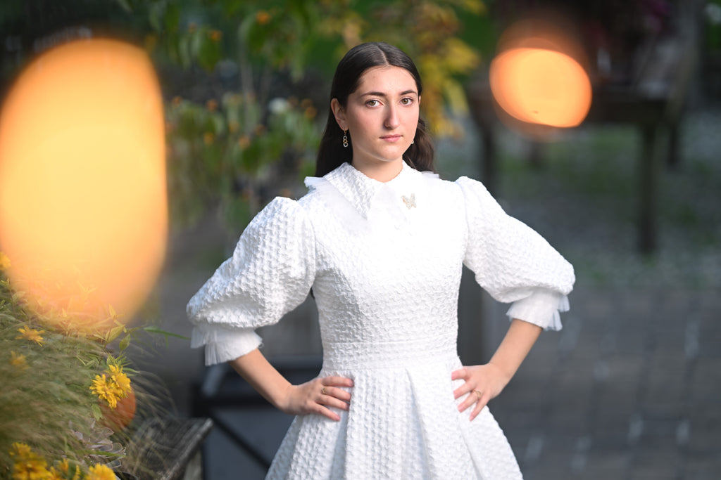 White Honeycomb Textured Teen