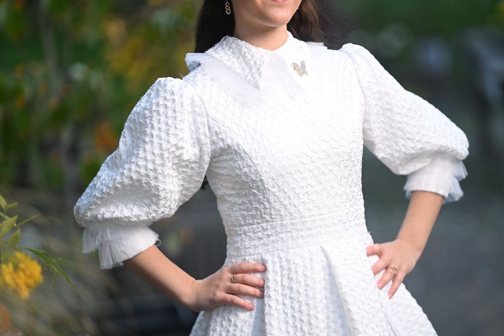 White Honeycomb Textured Teen