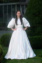 Ivory Satin Cinchwaist Teen