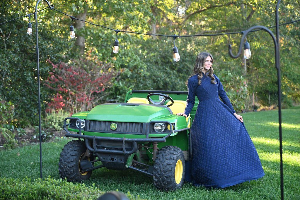 Navy Blue Laceveil Teen