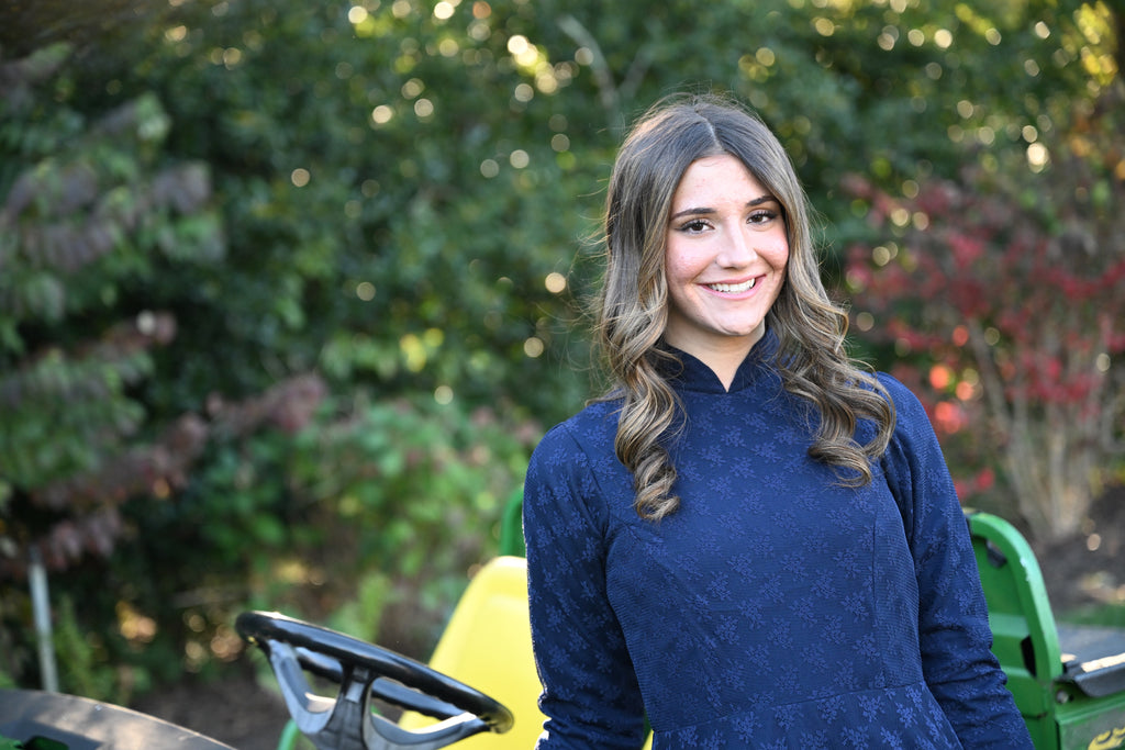 Navy Blue Laceveil Teen