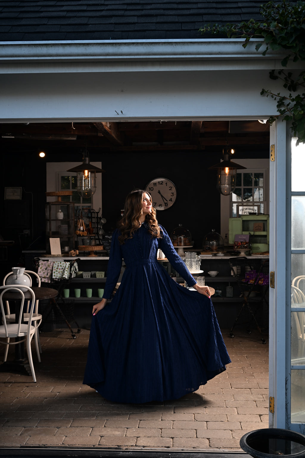 Blue Chiffon Shirtwaist Teen