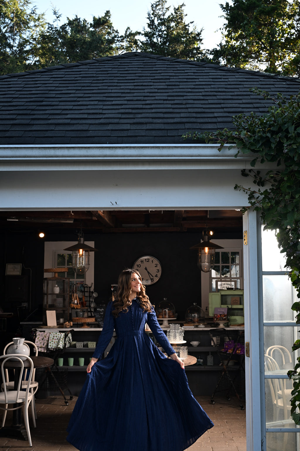 Blue Chiffon Shirtwaist Teen
