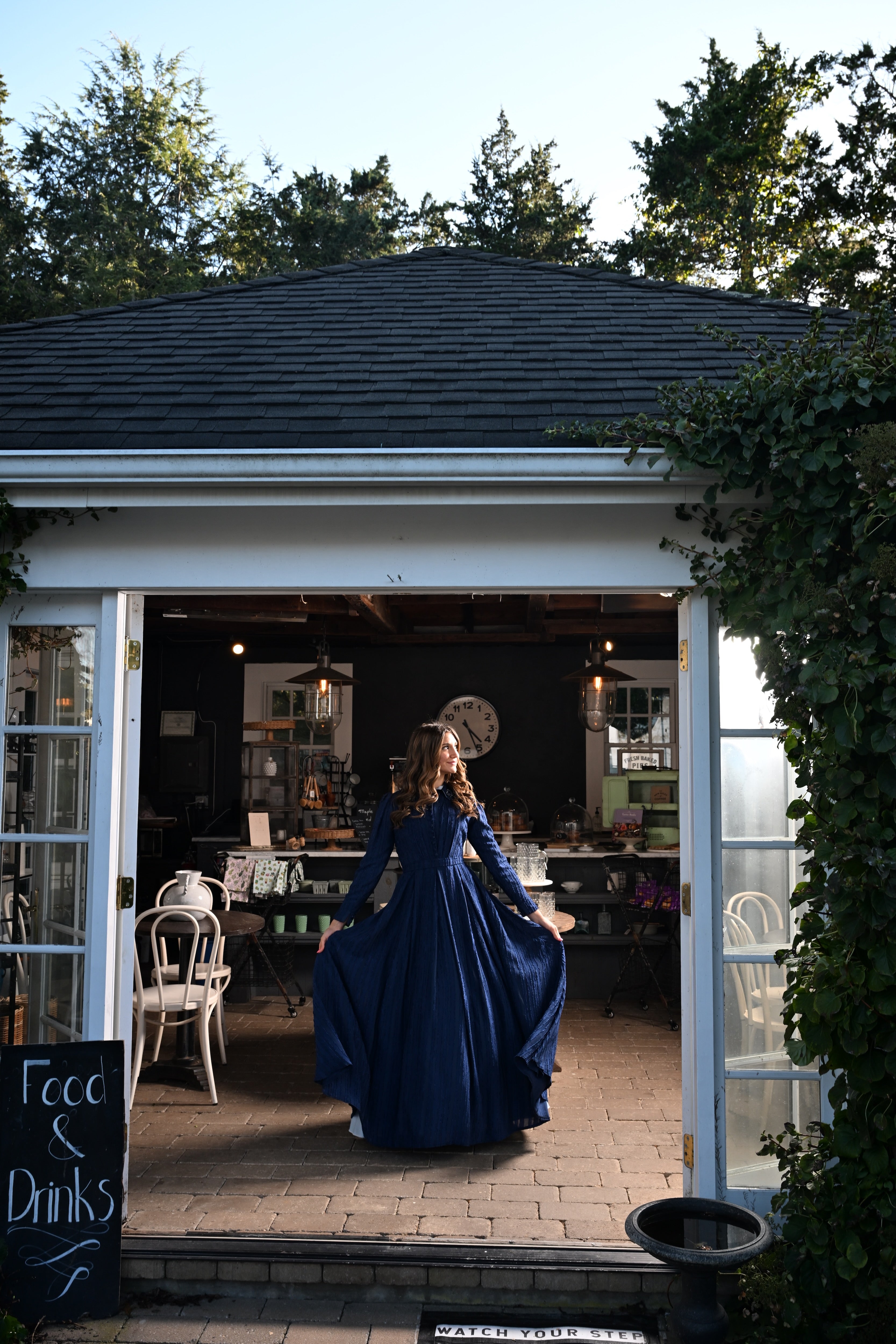 Blue Chiffon Shirtwaist teen