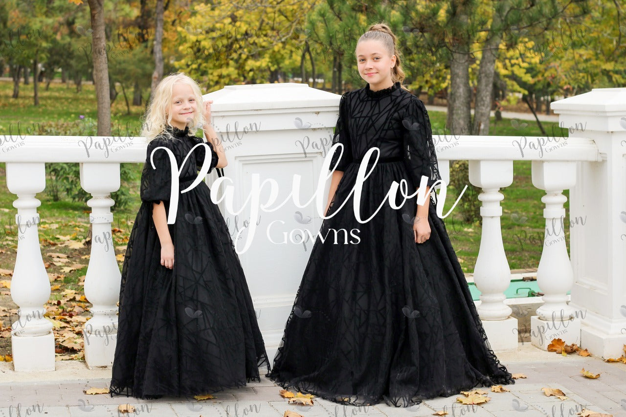 Black Geometric Velvet