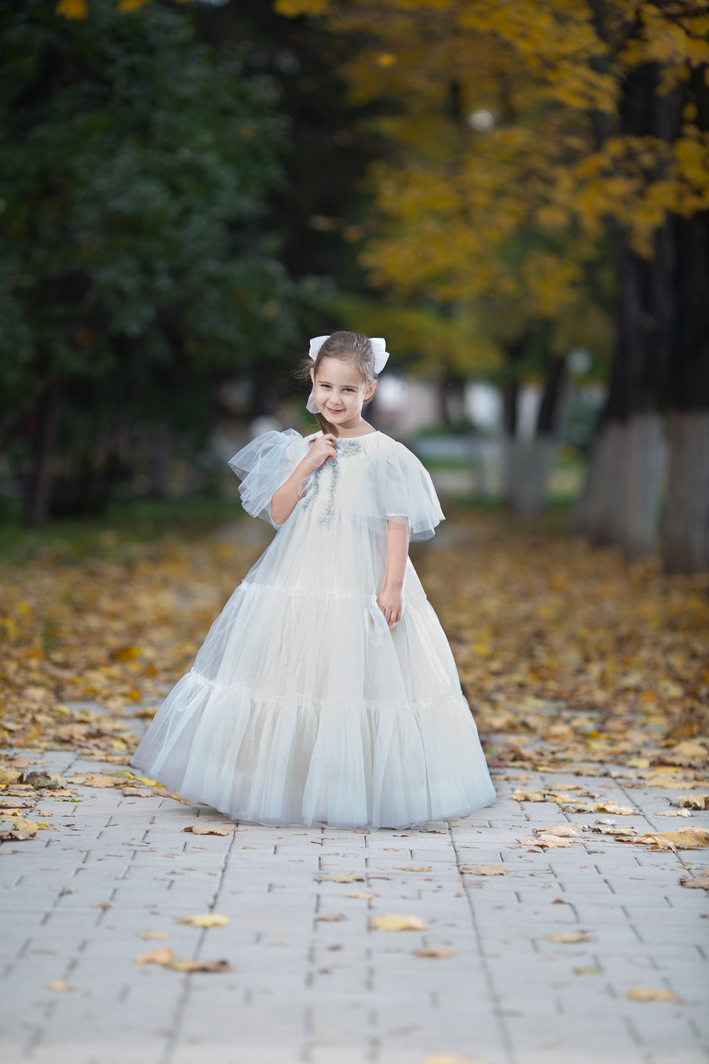 Ivory Over Cream Basic Tulle