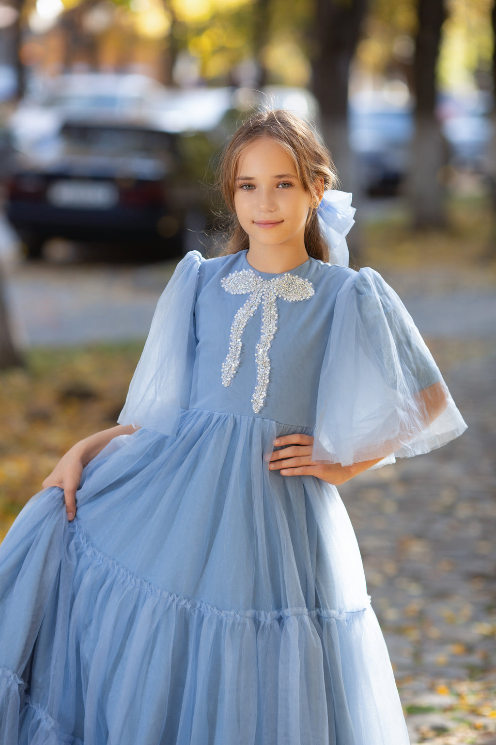 Slate Blue Basic Tulle