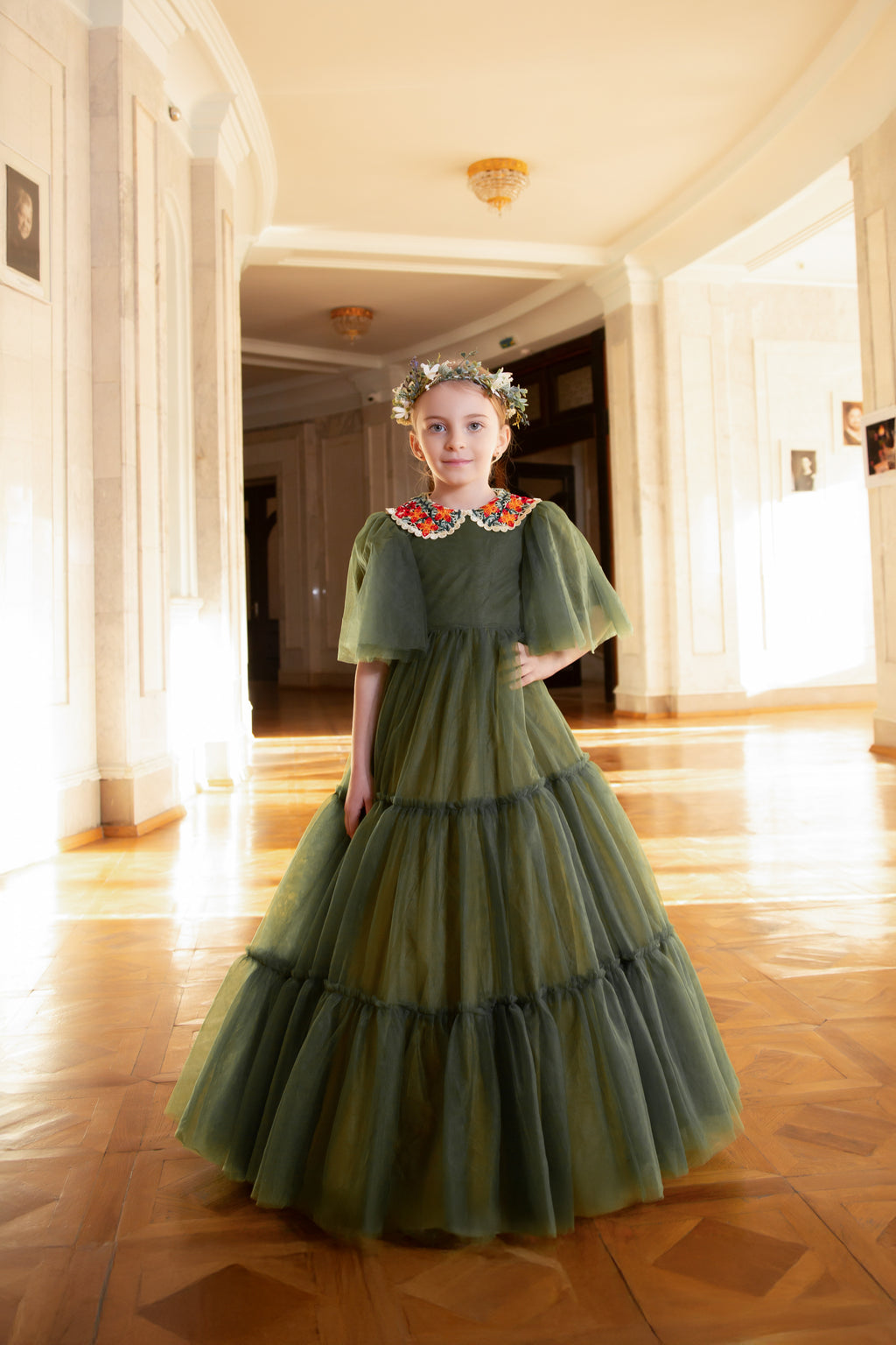 Olive Green Basic Tulle