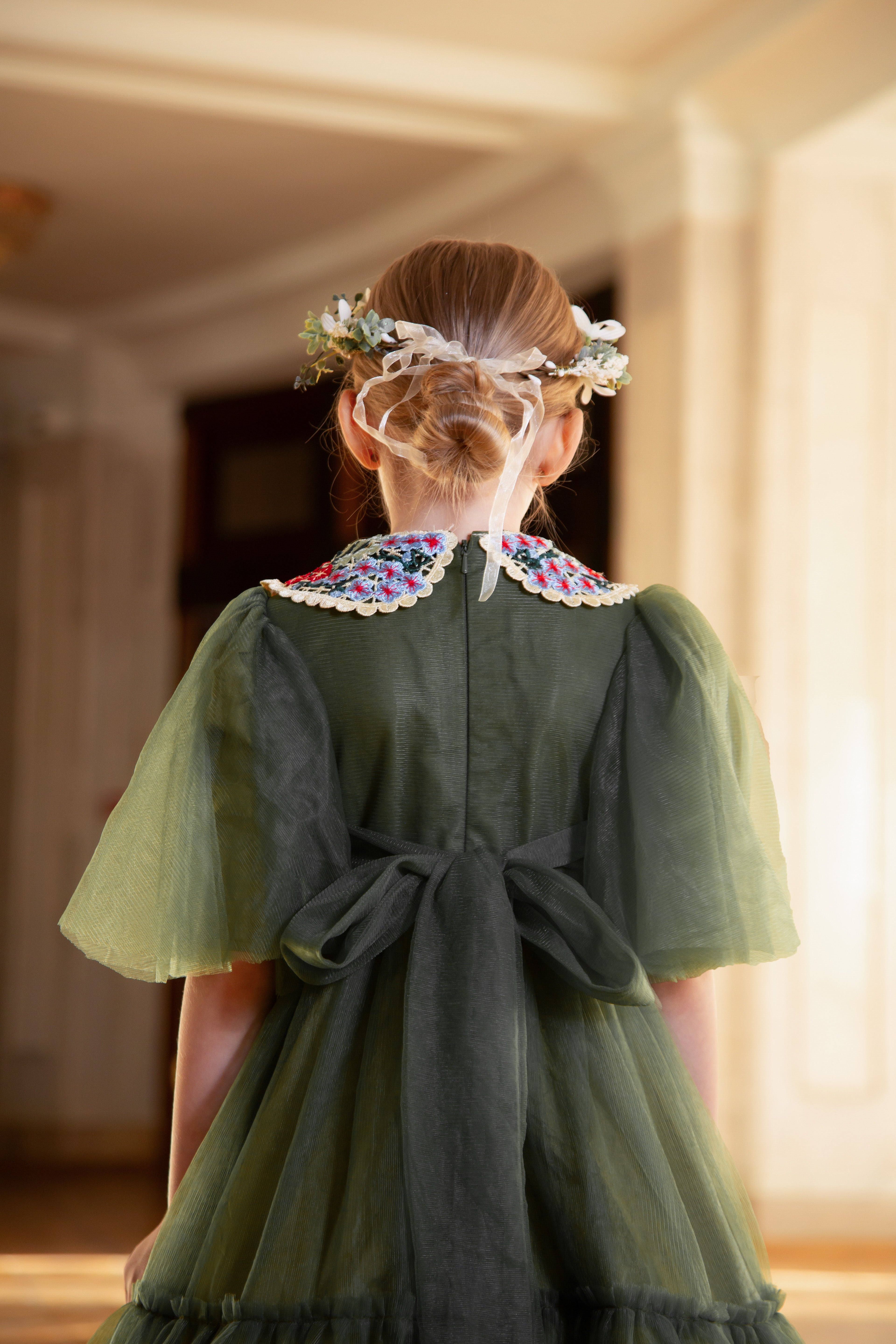 Olive Green Basic Tulle