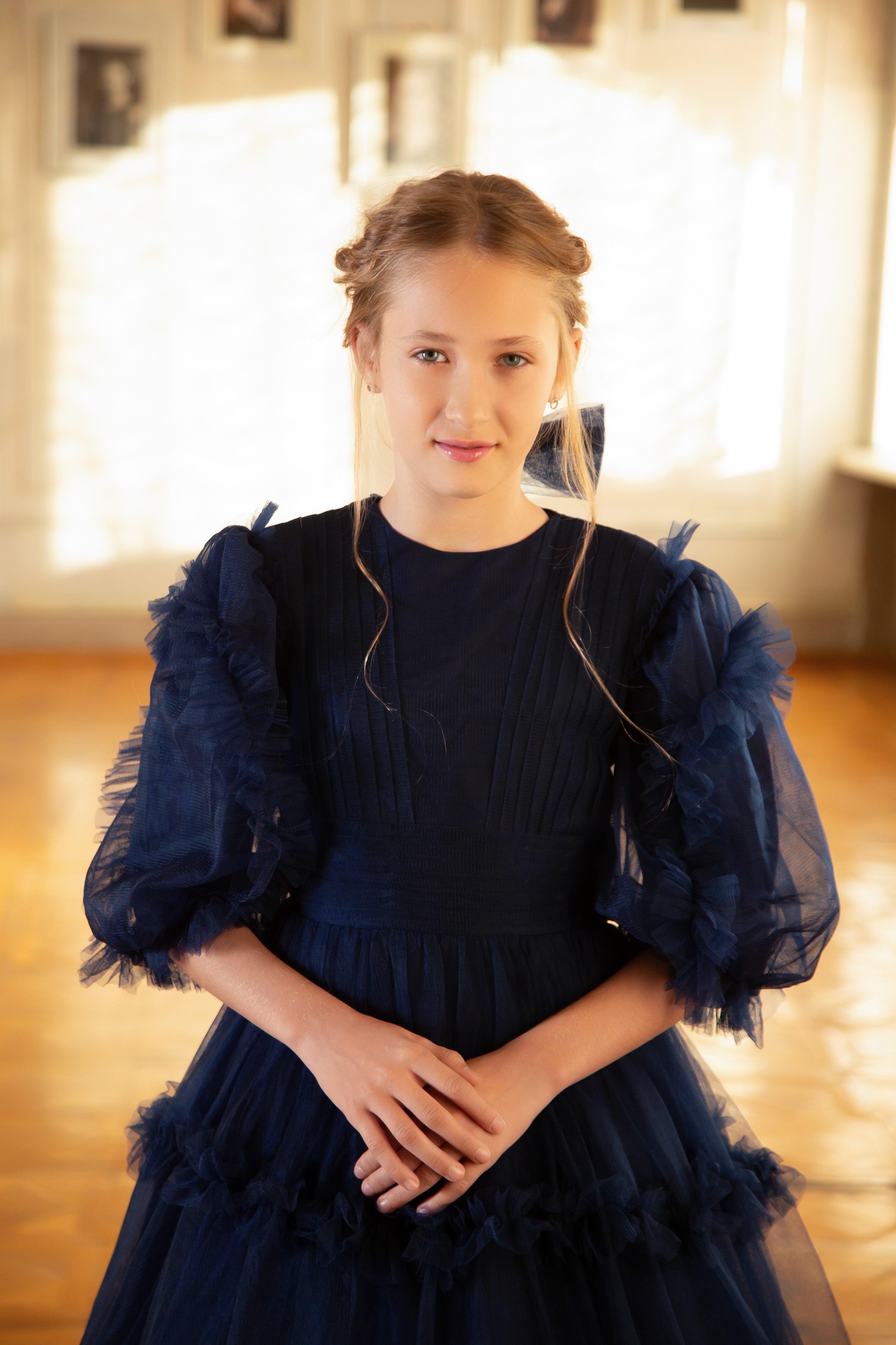 Navy Blue Basic Tulle