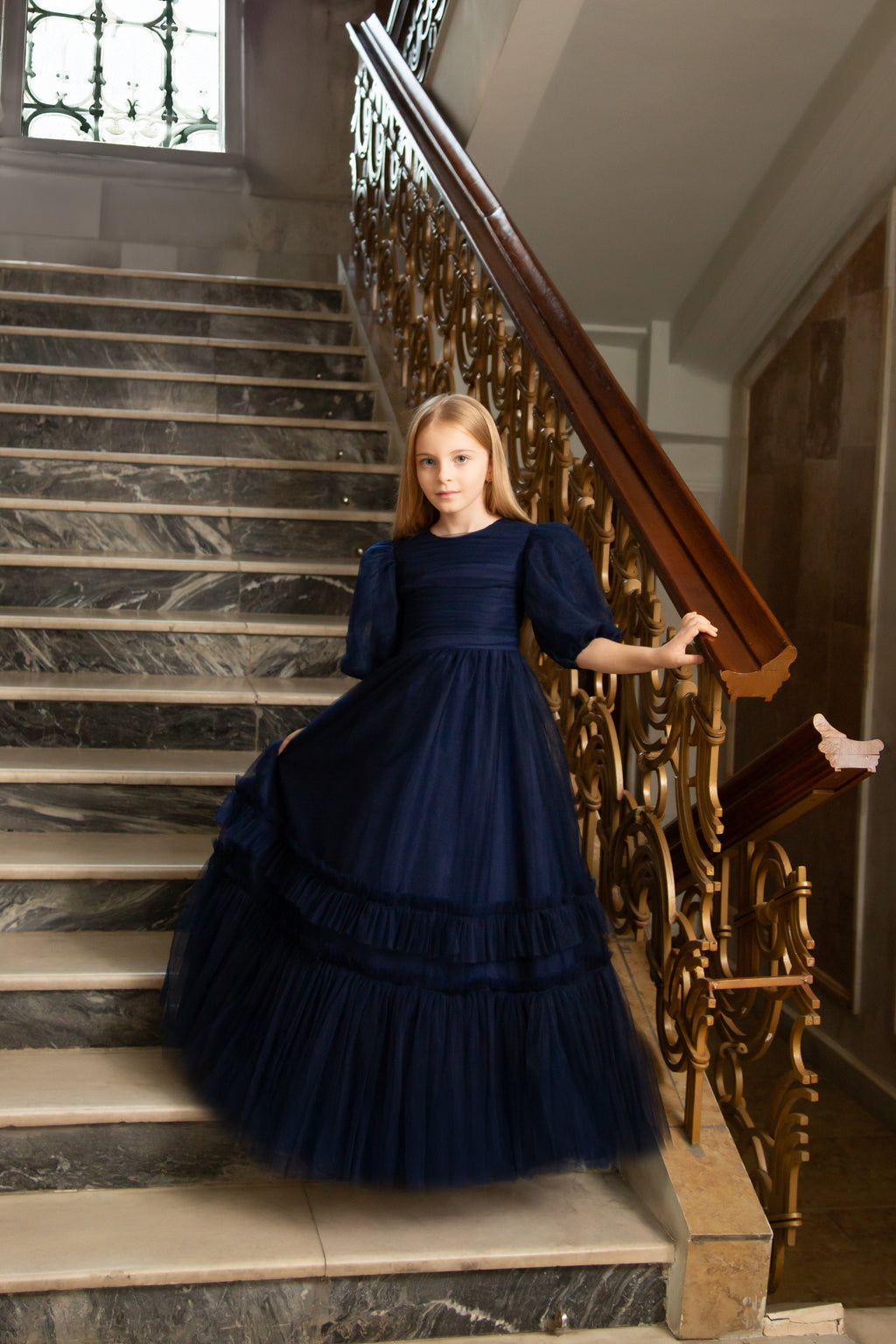 Navy Blue Basic Tulle